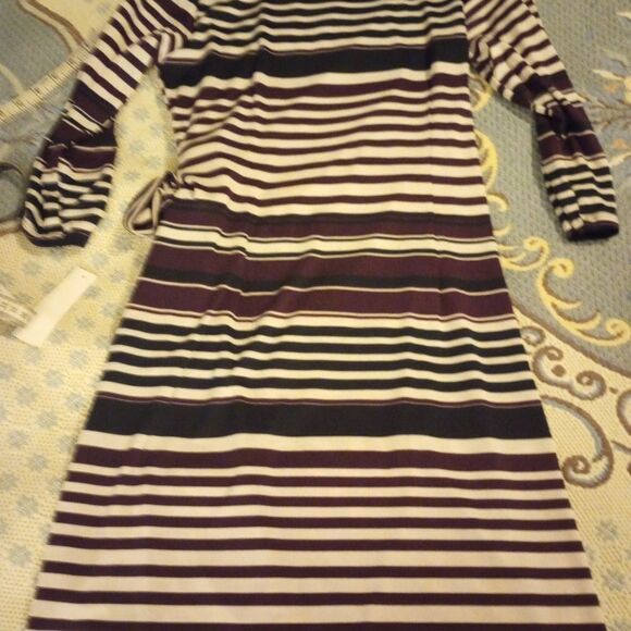 Shelby Palmer launched side stripe 3/4 length sleeve knee-link dress NWT - Picture 7 of 7